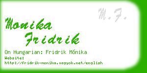 monika fridrik business card