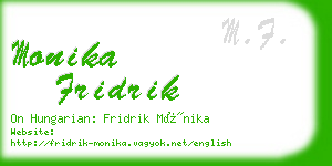 monika fridrik business card